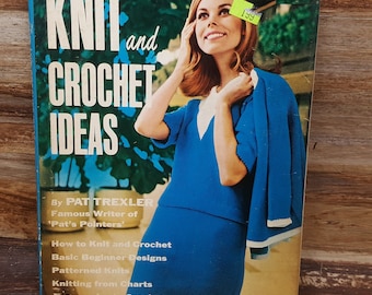 Idées de tricot et de crochet, 1967, Pam Trexler, livre au crochet vintage, livre de tricot