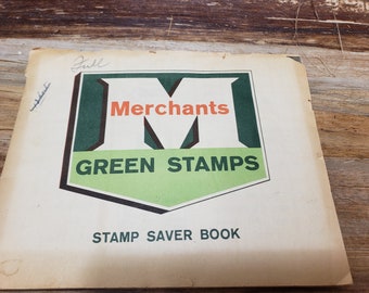 Merchants Green Stamps , stamp saver book, 1960s Full