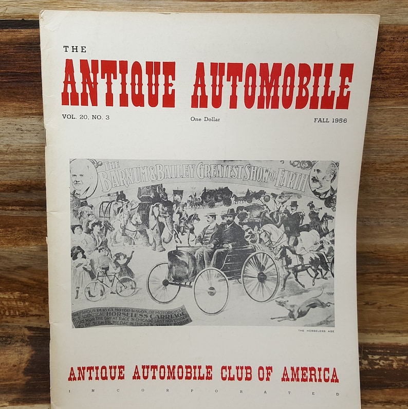 The Antique Automobile Fall 1956 Vol 20 No. 3 Antique - Etsy