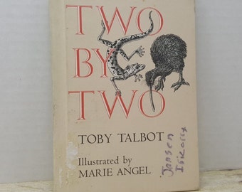 Two by Two, 1974, toby Talbot, vintage kids book, READ DESCRIPTIONS