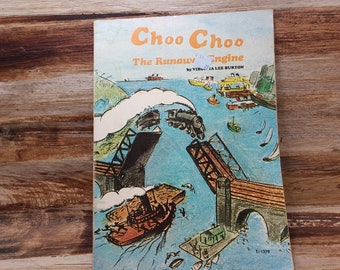 Choo Choo The Runaway Engine, 1965, Virginia Lee  Burton, vintage kids book