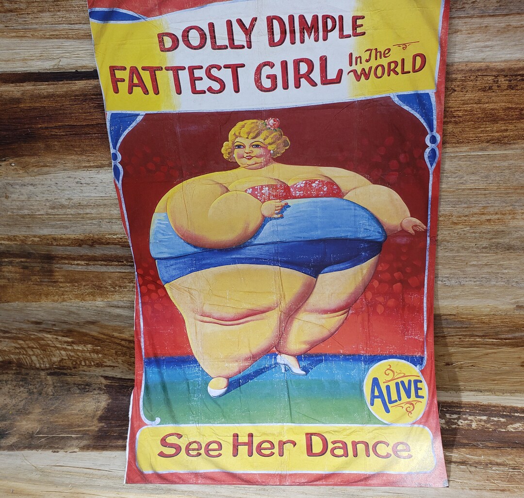 Reproduction Circus Ad 2000. Dolly Dimples Etsy