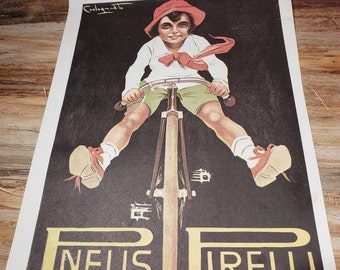 Vintage Bicycle ad 1940s Art nouveau, posters second poster see pics