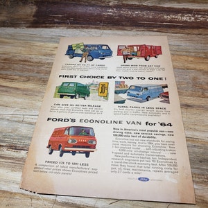 Vintage Van ad  1964, vintage car ad Ford van ad