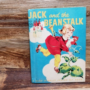 Jack and the Beanstalk, 1961, Rand Mcnally Junior Elf book, vintage kids book