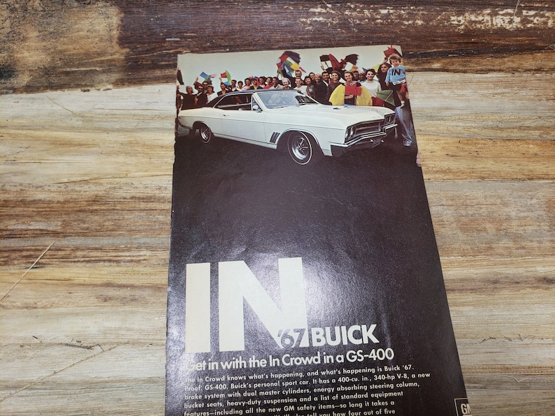 Buick GS-400 vintage Buick ad 1967 Vintage Car Magazine Ad