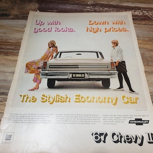 Vintage Car ad, 1967 Chevy II , vintage magazine ad