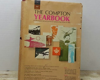 The Compton Yearbook, édition 1967, événements de 1966, livre vintage