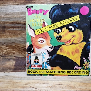 Barry the Honey Bear, Talking Story book and matching recording, 1978 vintage book and record