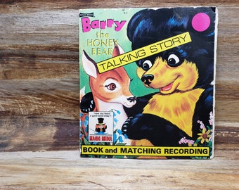 Barry the Honey Bear, livre Talking Story et enregistrement correspondant, livre et disque vintage 1978