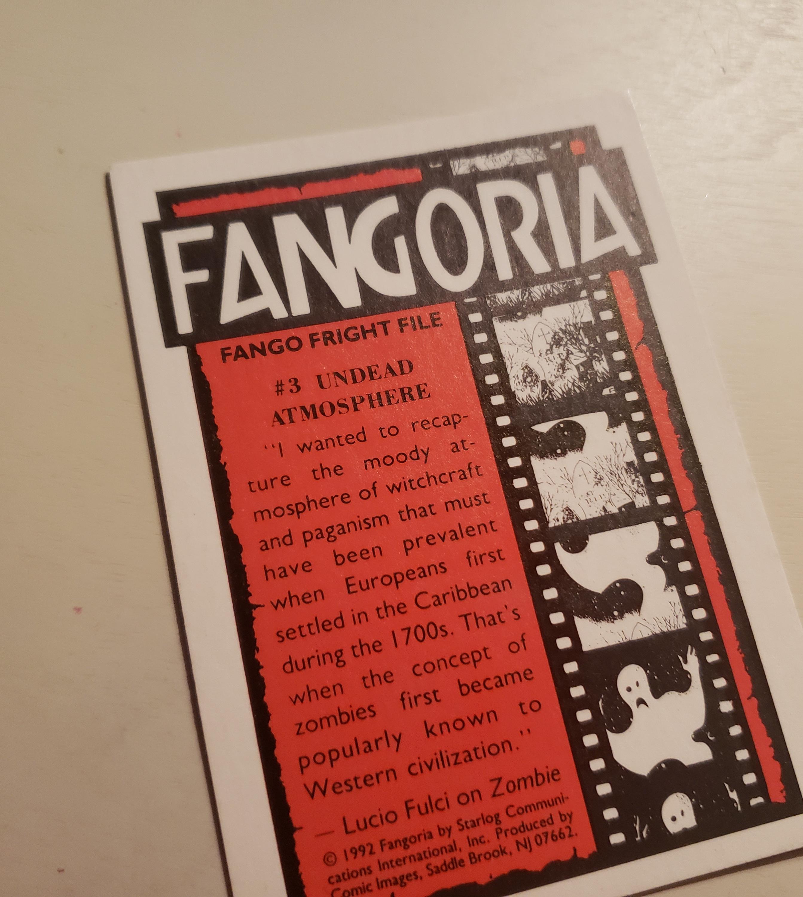 Juego de cartas de Fangoria, 1992, lote 23, película de terror, revista  Fangoria - Main Image