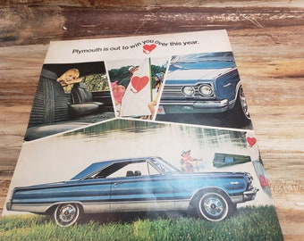 Anuncio de coche antiguo, 1967, Plymouth Belvedere