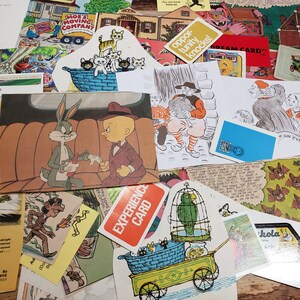 Over 50 Pieces of Cut Out Ephemera,  lot 3, mixed media, junk journal