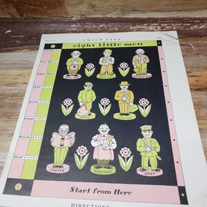 Eight Little Men Childs life 1933 cut out game