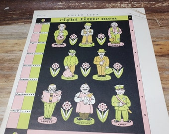 Huit petits hommes Childs life 1933 Jeu de découpe