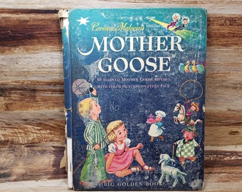 Mother Goose,1955, Corrine Malverns, READ DESCRIPTIONS,  mid century. vintage kids book