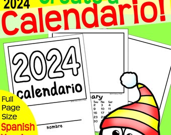 2024 2023 LANGUE ESPAGNOLE Calendrier Calendario Parent Cadeau de Noël Étudiant Cadeau Parents Mensuel Calendrier de classe imprimable Activité SpC3