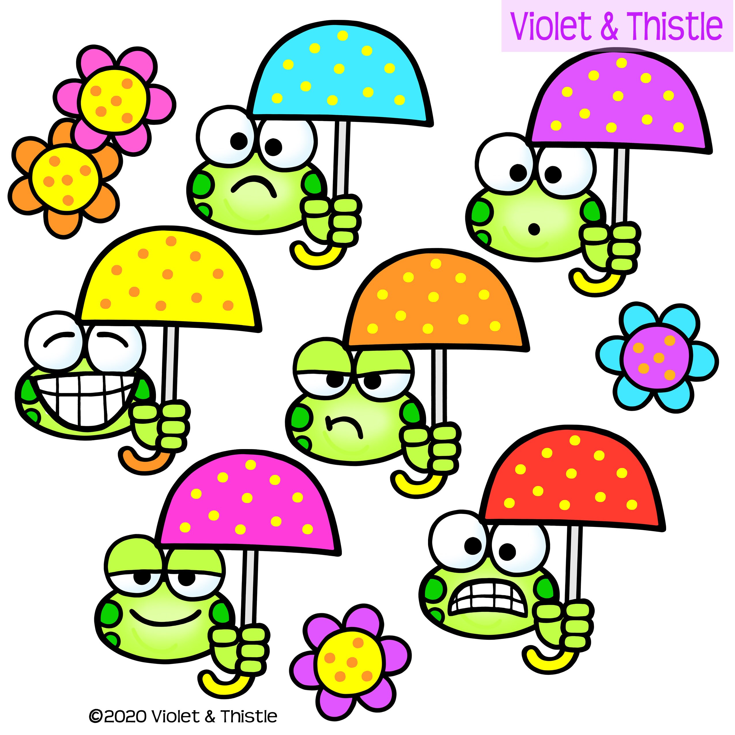 Frog Clipart Spring Frog Clip Art Frogs Cute Frog Clipart Cute | Etsy