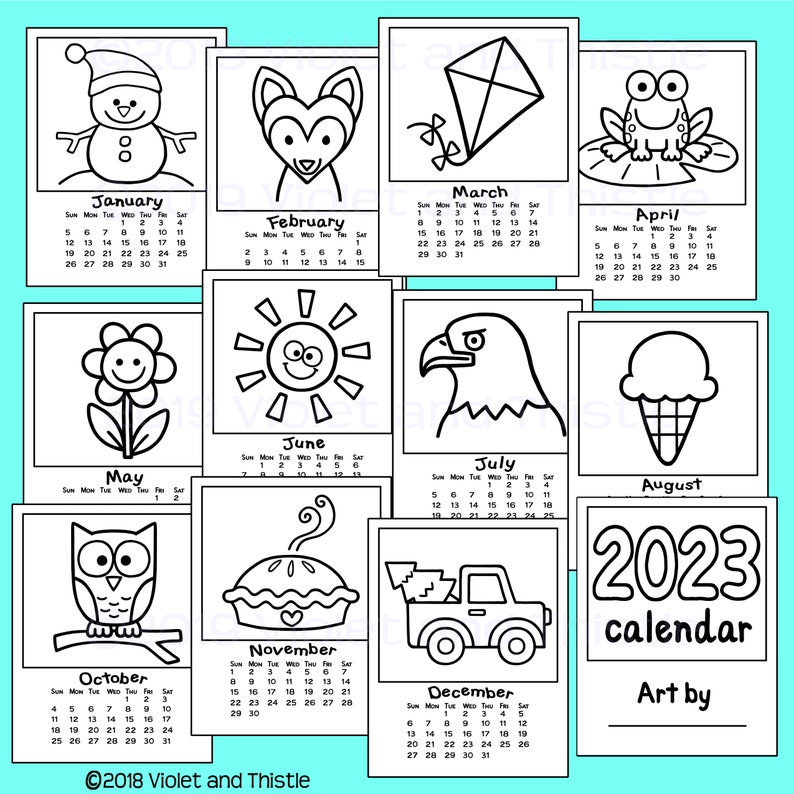 2023 Directed Drawing Calendar for Kids Parent Christmas Gift Etsy