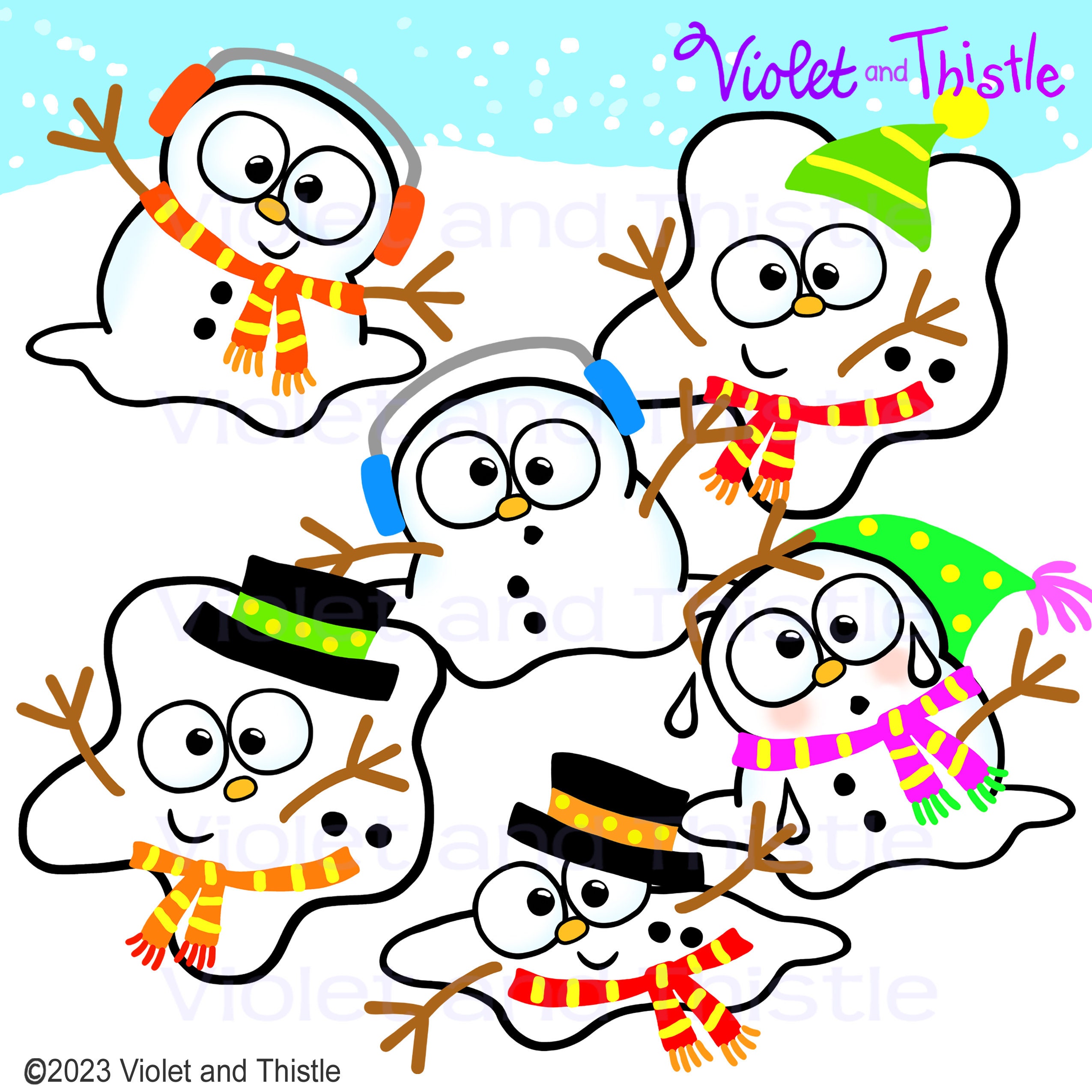 Melting Snowman Clipart Melted Snowman Puddle Clip Art Winter Cute Fun  Evaporating Water Warm Spring Thaw Clipart Instant Digital Download - Etsy  UK