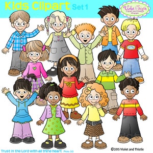 Kinder Clipart „Zurück zur Schule“, gemischtrassige Schulkinder, Lehrer, pädagogische Clip-Art, Kindergartenkinder, Erstklässler, digitale Werbung