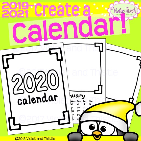 Calendario E 21 Da Disegnare Nel Calendario Per Bambini Etsy
