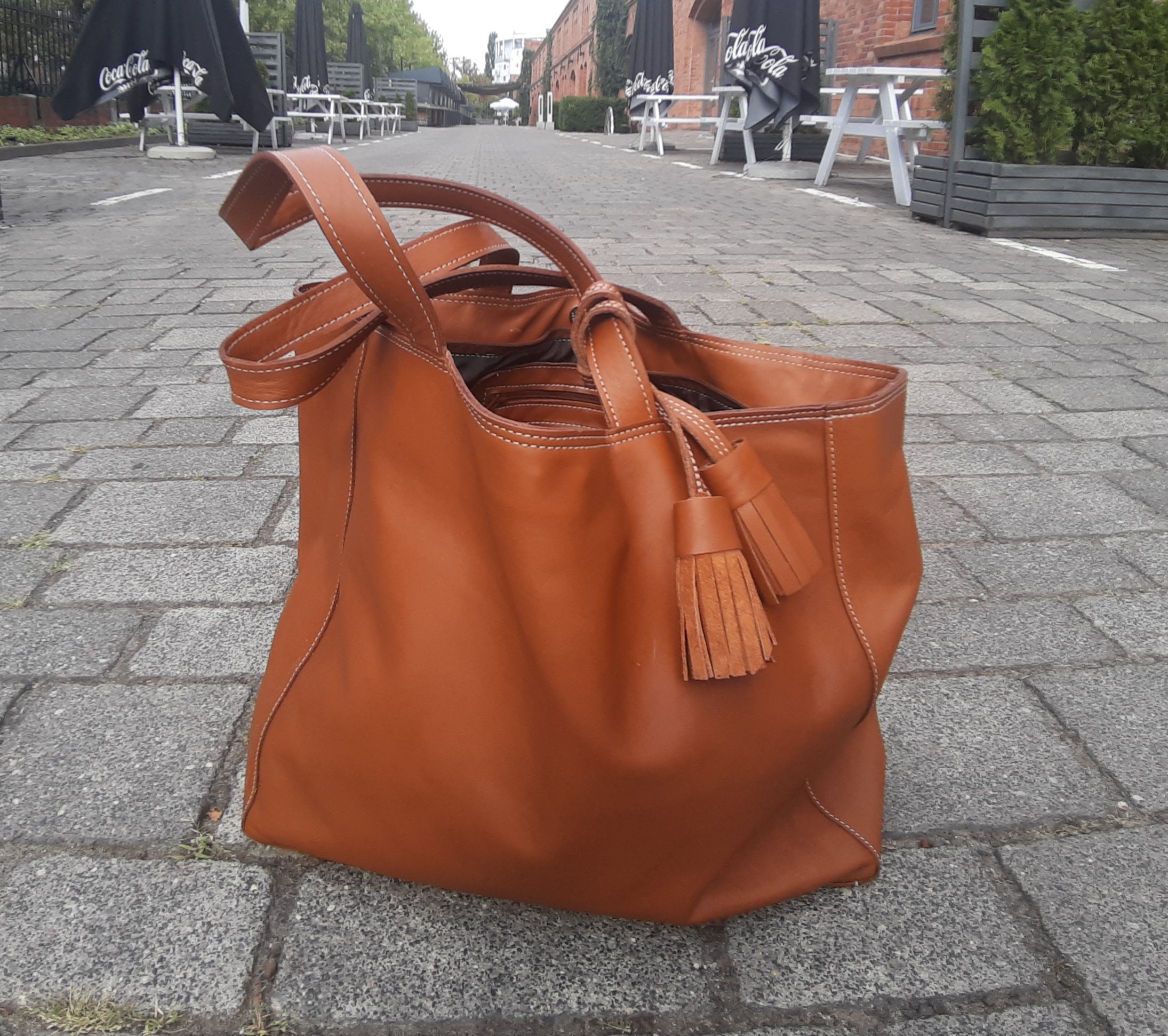 Leder tasche cognac Schweiz