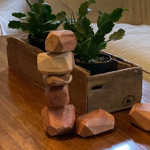 Wooden Stacking Rocks