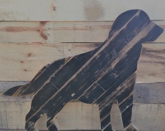 Labrador Retriever Silhouette made from Dogfish Head Beer Tanks
