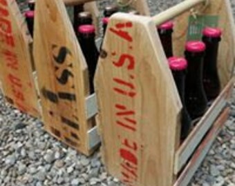 Reclaimed Wood Six Pack Holder