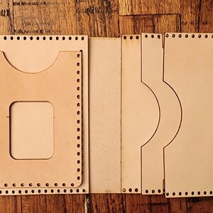 Padrão de carteira de couro, download digital de carteira de couro, Glowforge SVG, padrão de couro com dobra dupla a laser
