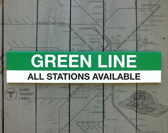 22" Officially Licensed CUSTOM GREEN LINE Sign