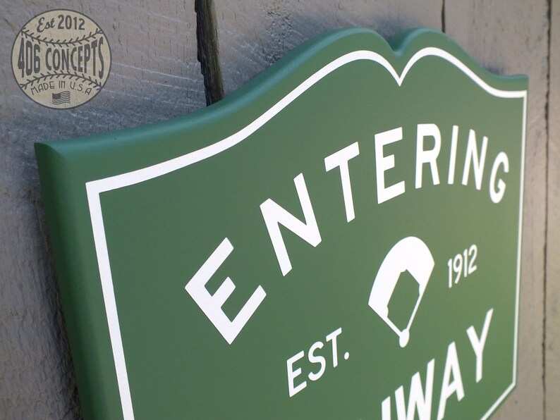 Painted Wooden Entering Fenway Sign Boston Kenmore Square - Etsy