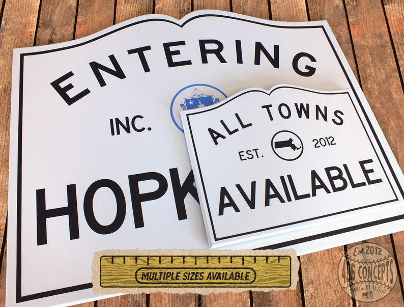 Official Painted Wood Entering Boston Sign Handmade Etsy