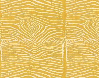 Brunschwig and Fils Le Zebre fabric in saffron 6 yards