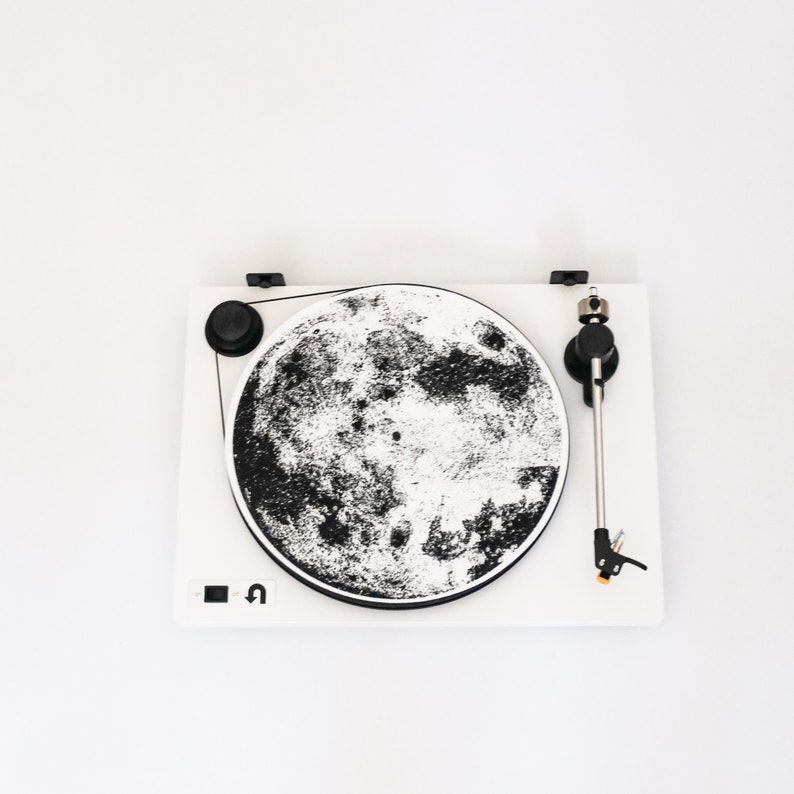 Turntable Slipmat The Moon Etsy