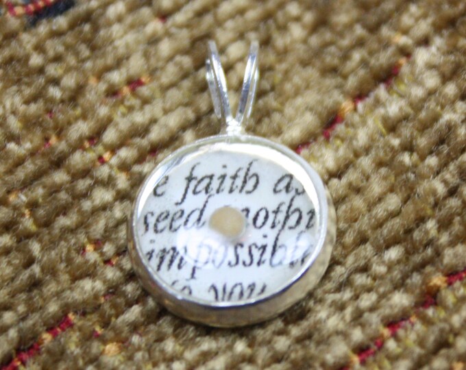 Faith of a Mustard Seed Charm Pendant Jewelry With Matthew 17 Quote - Etsy