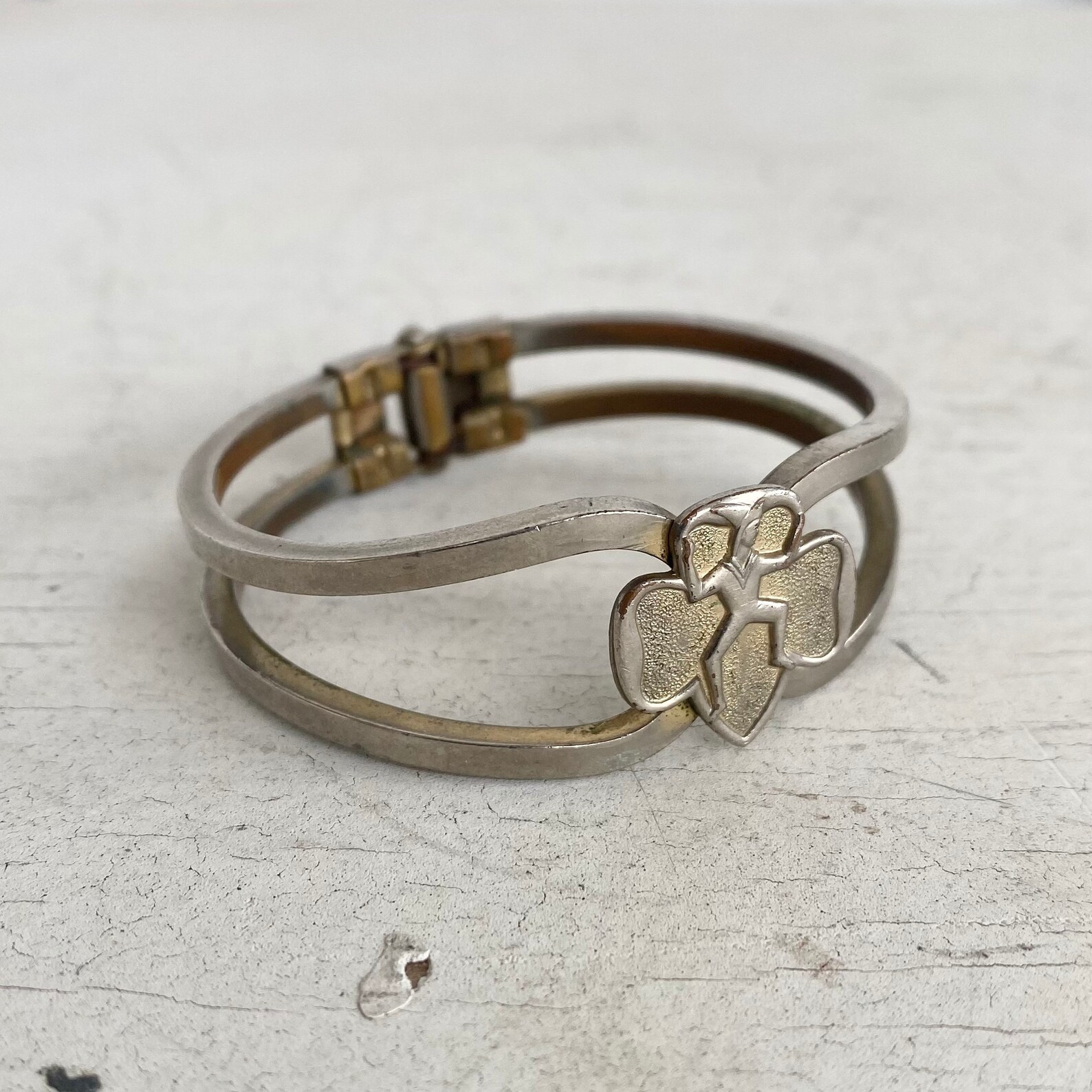 Vintage Girl Scouts Metal Bracelet Etsy