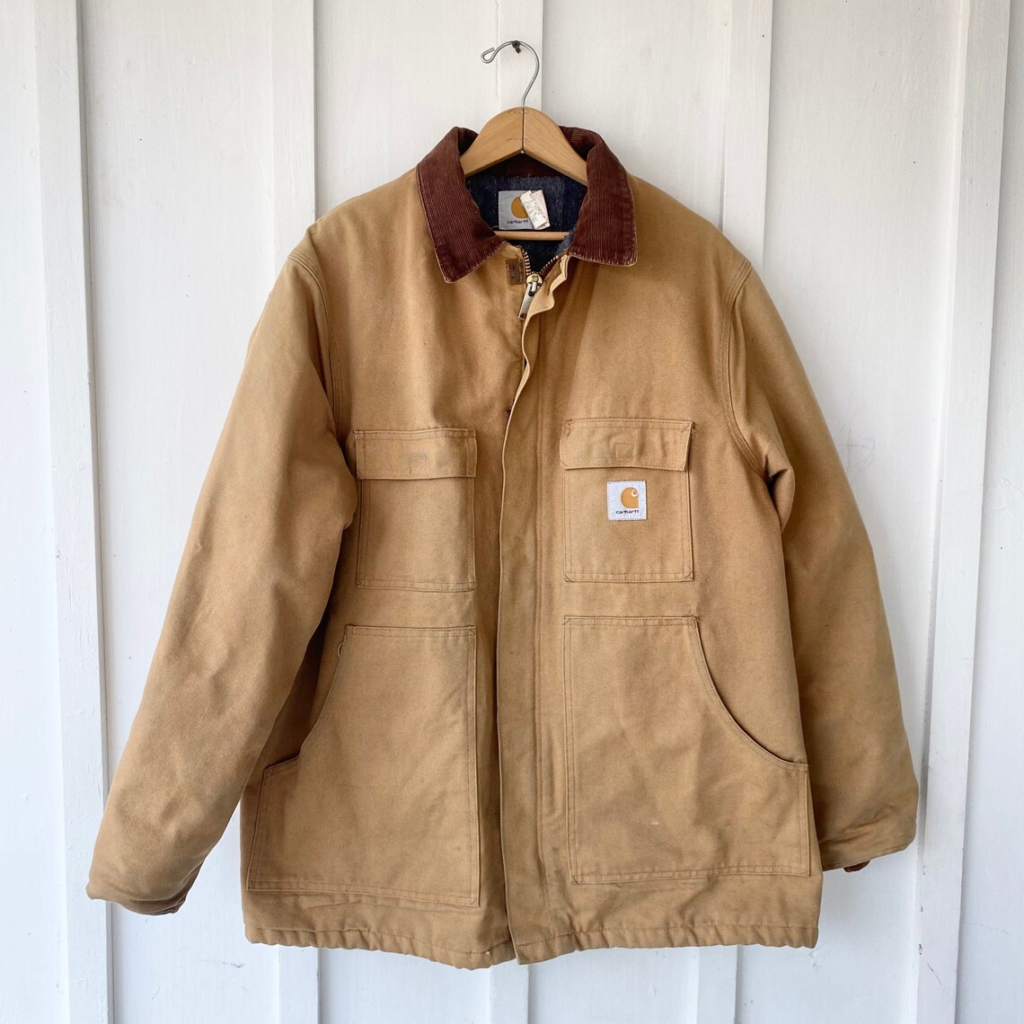 Vintage Mens Carhartt Blanket Lined Work Jacket XL Etsy