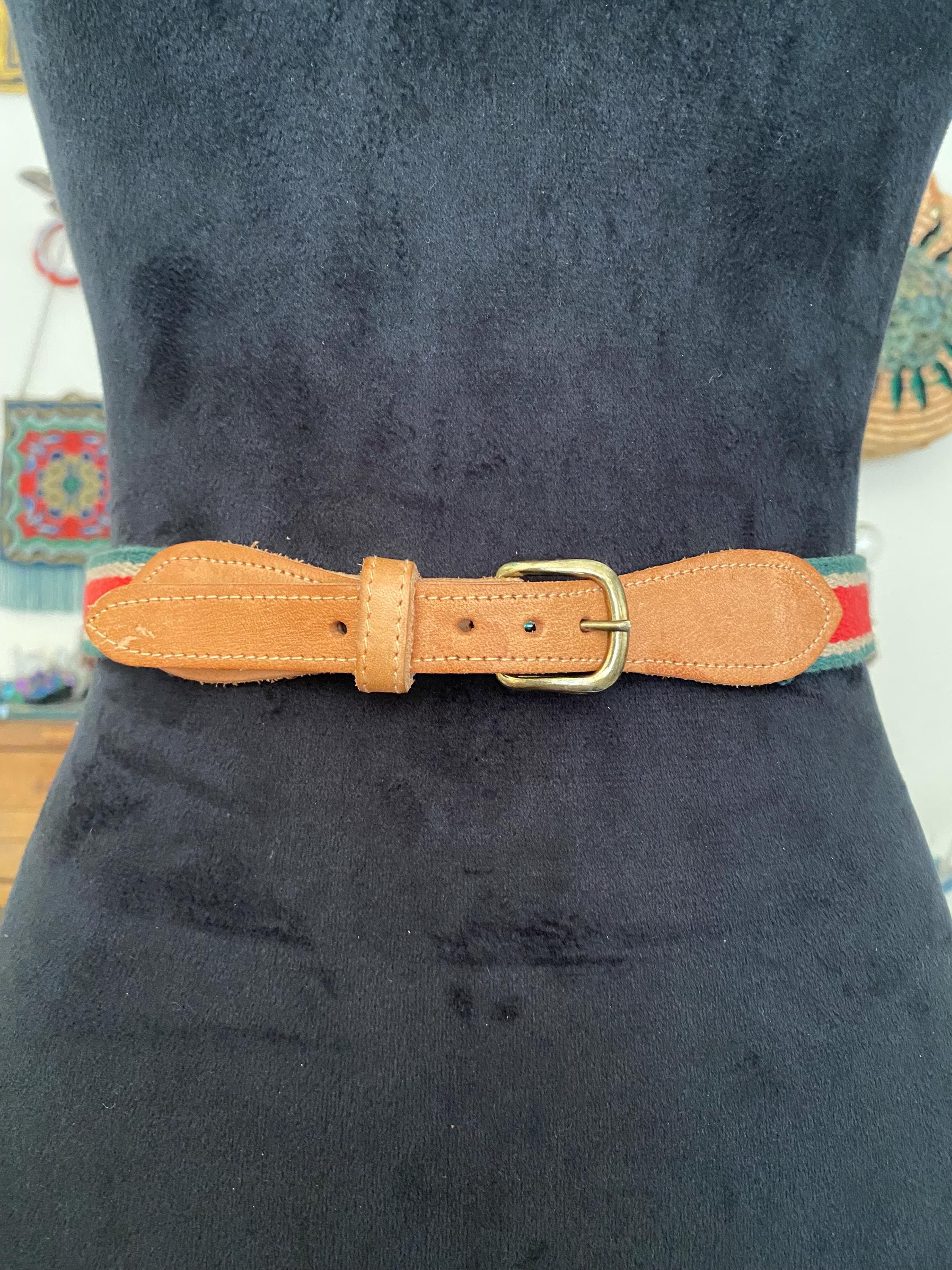 Vintage Belt Leather Gold Metal Chunky 90s Whimsigoth Statement Belt Size Small 90s Circle Belt - Etsy main image 3