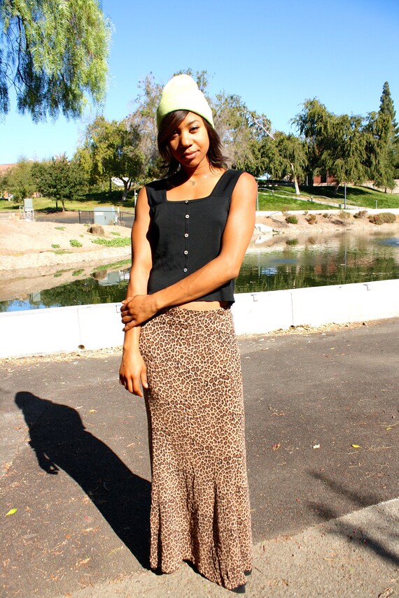 ANIMAL INSTINCTS Vintage leopard print long maxi s
