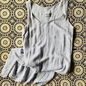 AFTER PARTY Vintage Gianni Versace Versus 90s lavender lilac silver iridescent beaded sequin embroidered semi-sheer mini dress dress