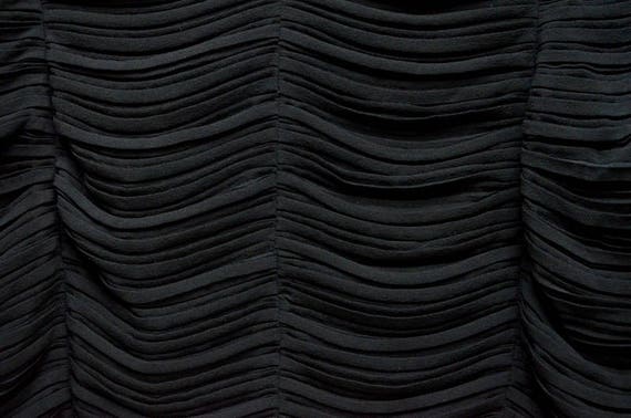 Vintage Black Silk Pleated High Neck Chetta B. Bl… - image 2