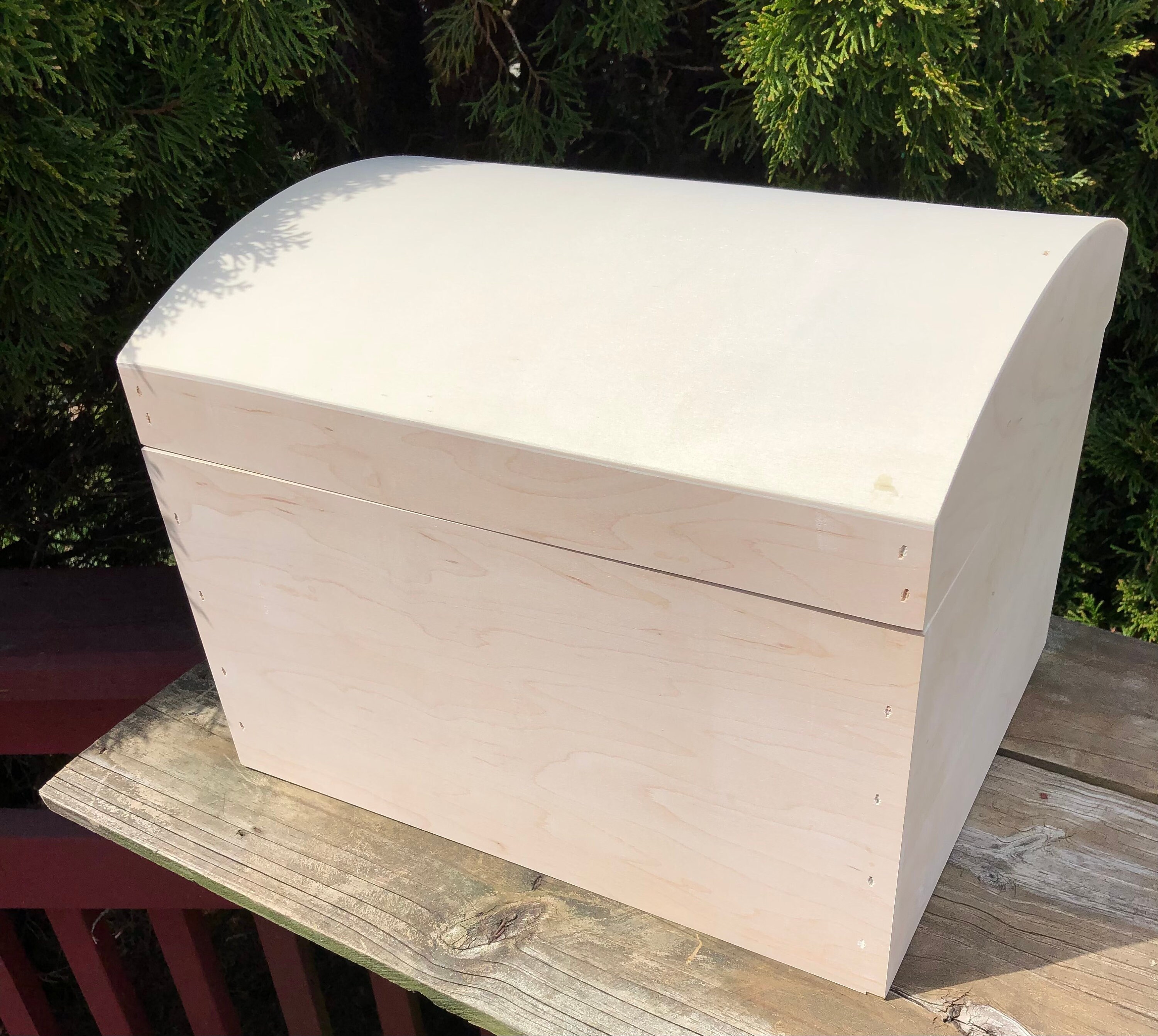 Unfinished Wooden Treasure Chest Box Etsy