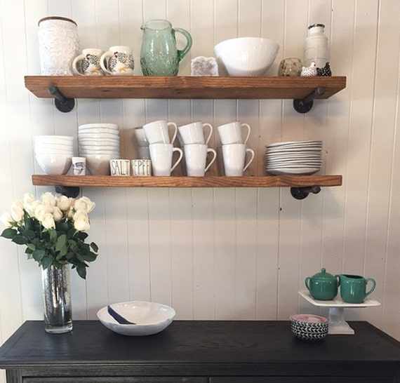 One Rustic Industrial Floating Shelf Without Brackets Pick Etsy
