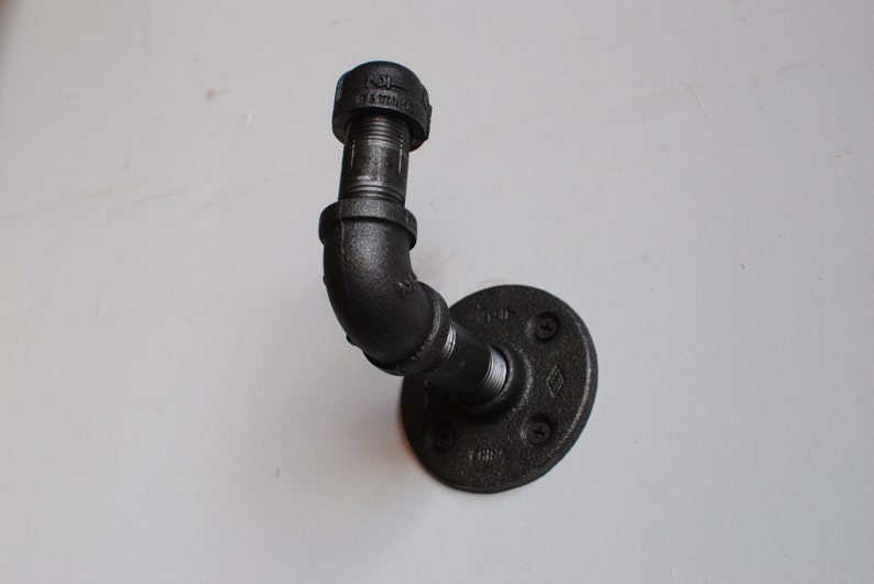 Rustic Farnhouse bathroom hook Industrial coat rack or towel rack bathroom decor plumbing pipe repurposed industrial decor