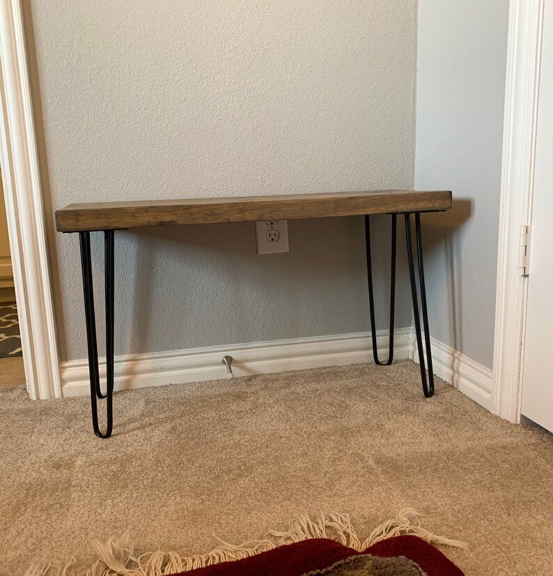 Hairpin 16 Leg Bench Rustic 12 Deep Coffee Table Etsy