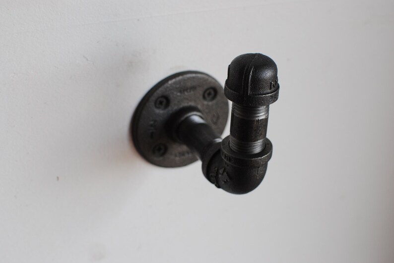 Rustic Farnhouse bathroom hook Industrial coat rack or towel rack bathroom decor plumbing pipe repurposed industrial decor