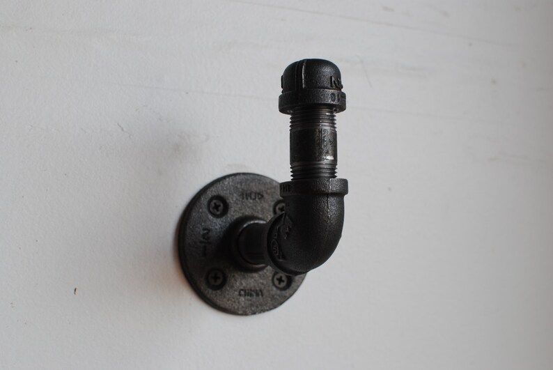 Rustic Farnhouse bathroom hook Industrial coat rack or towel rack bathroom decor plumbing pipe repurposed industrial decor