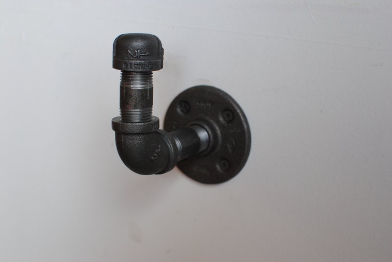 Rustic Farnhouse bathroom hook Industrial coat rack or towel rack bathroom decor plumbing pipe repurposed industrial decor
